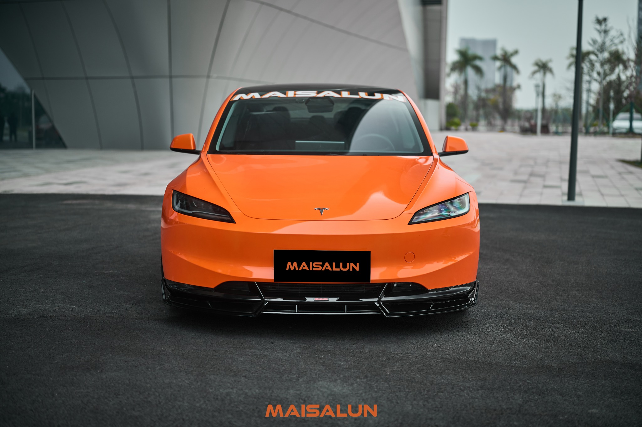 Performance car front quarter view