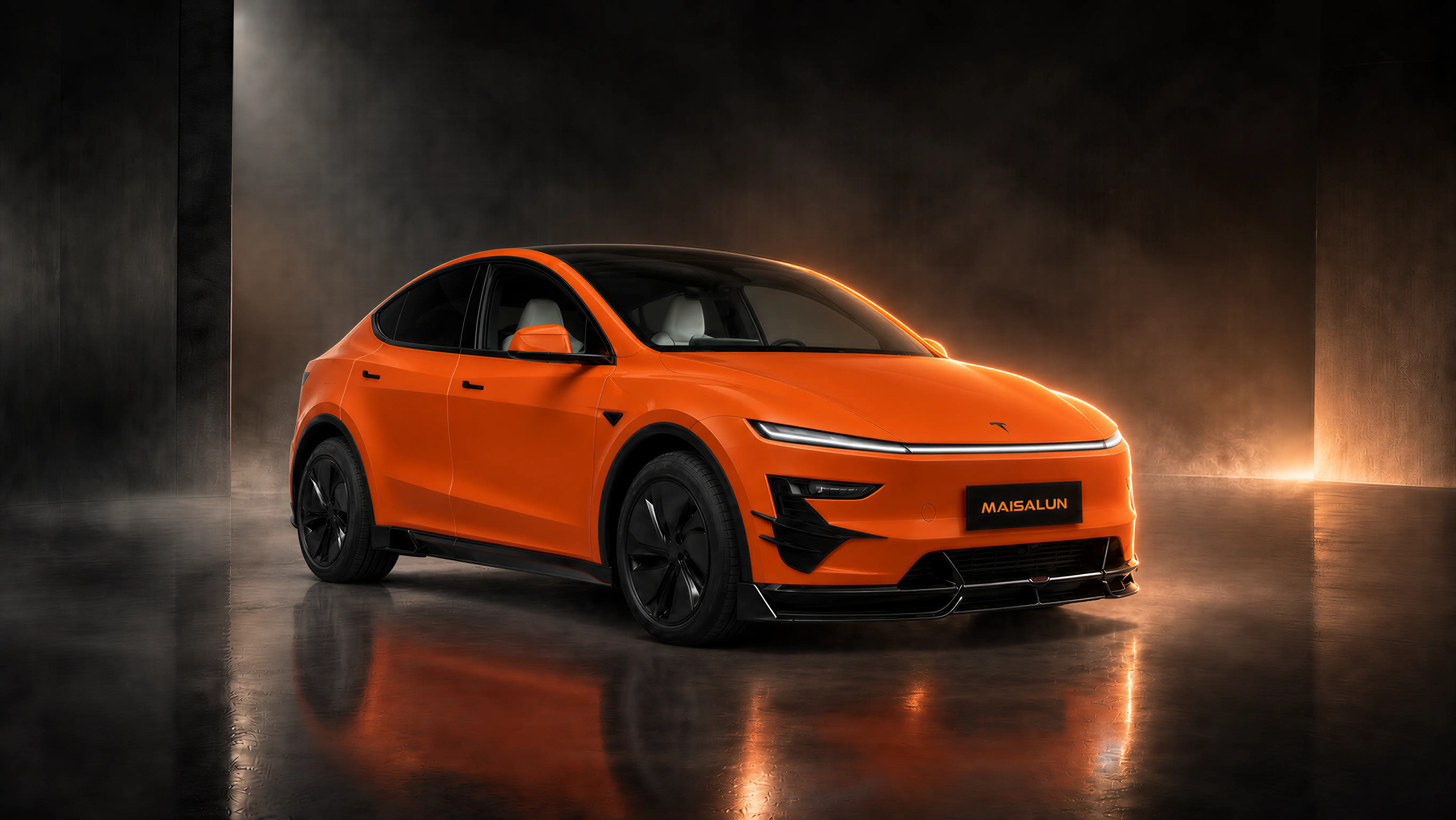 Performance car front quarter view